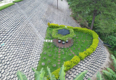 Muro ecológico de llantas