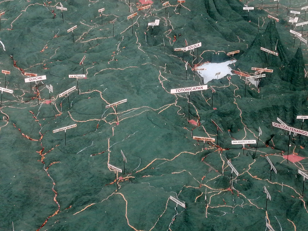 Mapa en Relieve de Guatemala